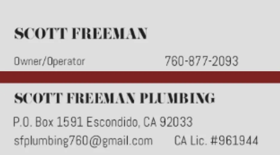 Slide of Scott Freeman Plumbing