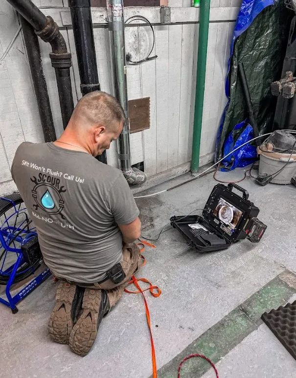 Slide of Scour Plumbing Drain and Sewer