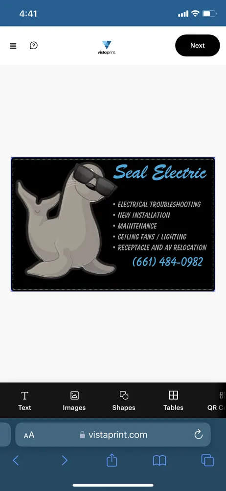 Slide of Seal Electric & Handyman