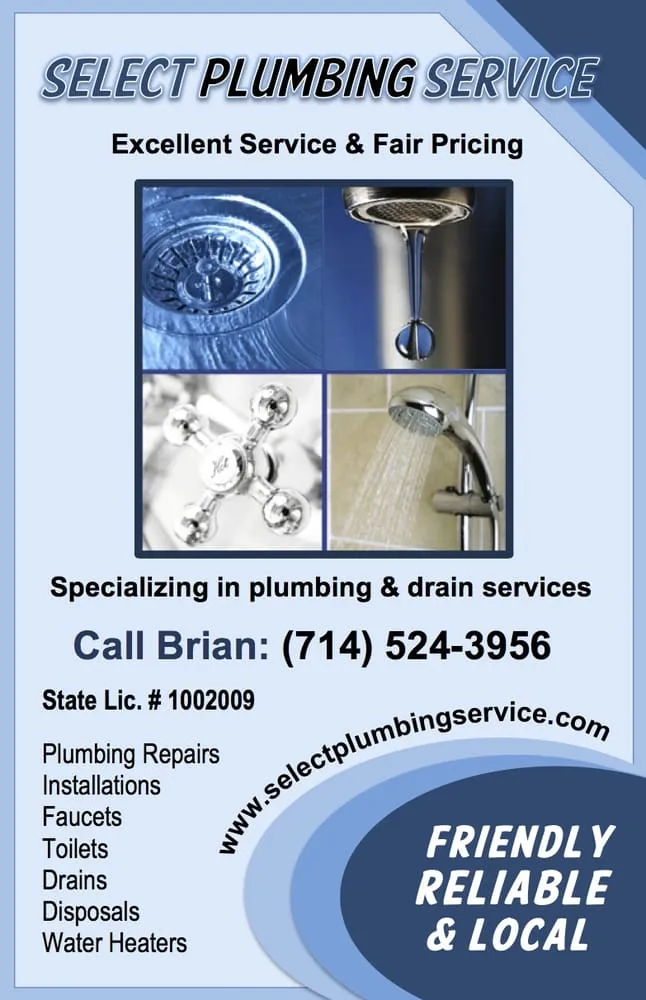 Slide of Select Plumbing Service