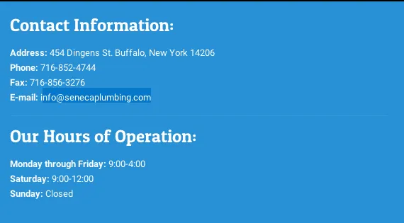 Slide of Seneca Plumbing and Heating