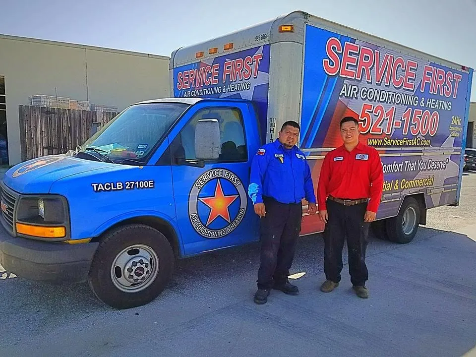 Slide of Service First AC and Heating