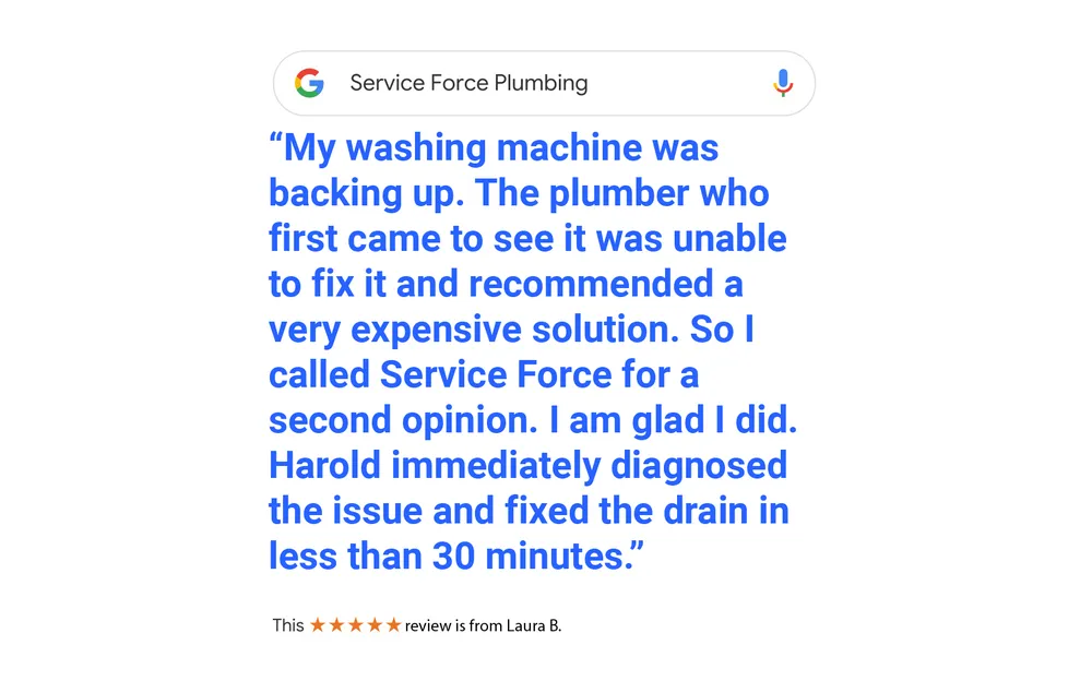 Slide of Service Force Plumbing