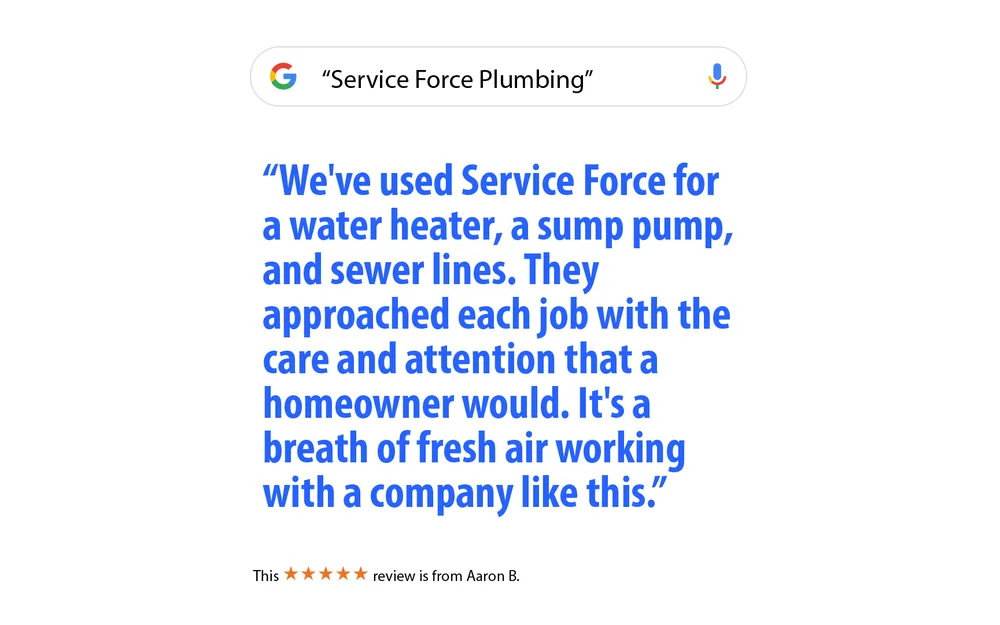Slide of Service Force Plumbing