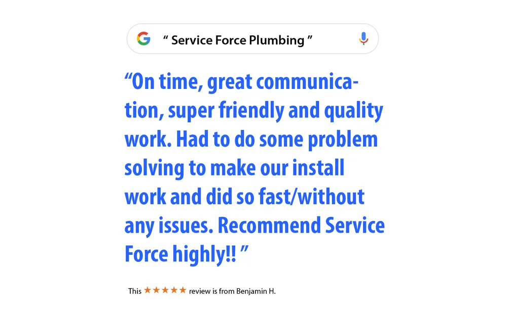 Slide of Service Force Plumbing