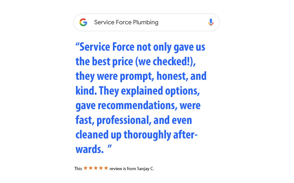 Slide of Service Force Plumbing