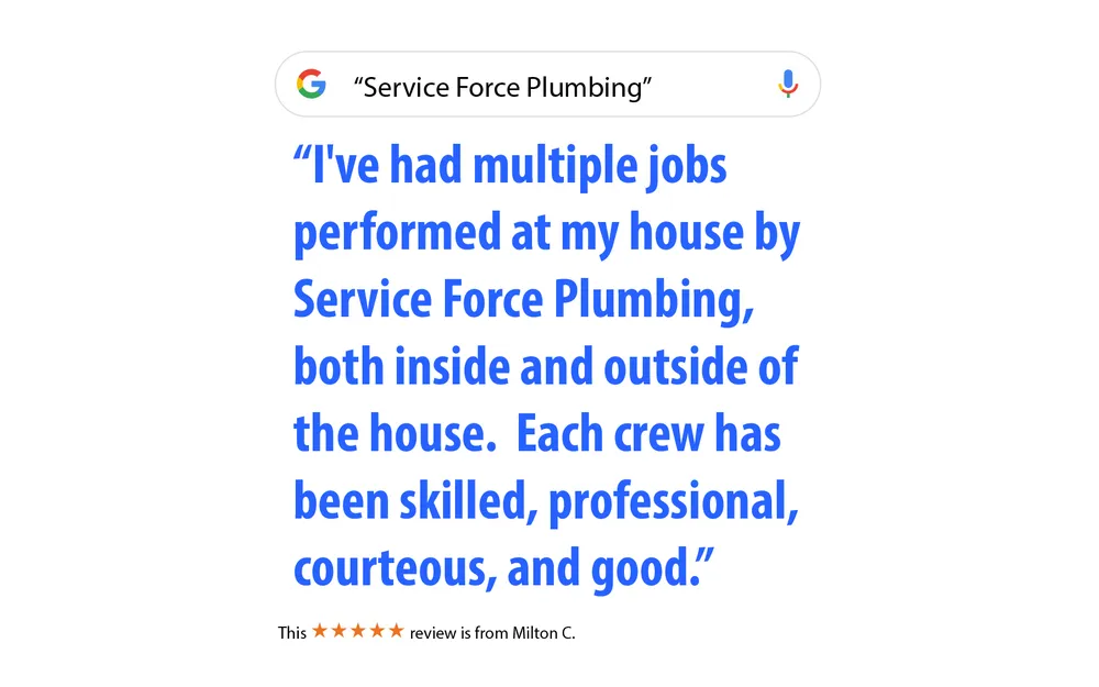 Slide of Service Force Plumbing