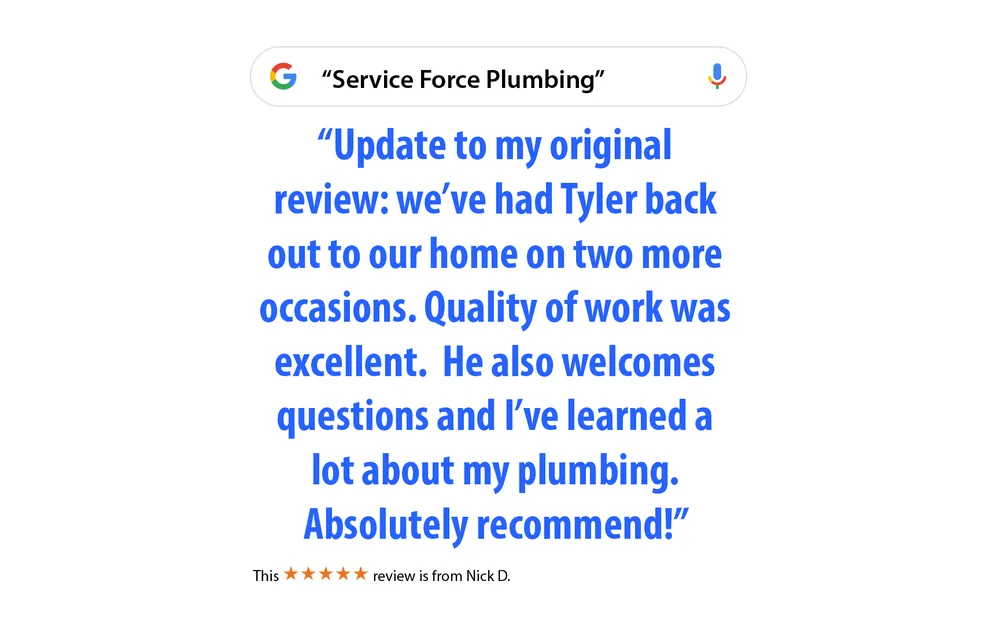 Slide of Service Force Plumbing