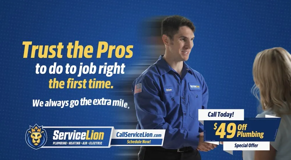 Slide of Service Lion Plumbing Heating Air Electric