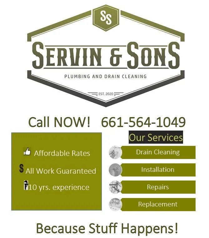 Slide of Servin and Sons Plumbing and Drain Cleaning