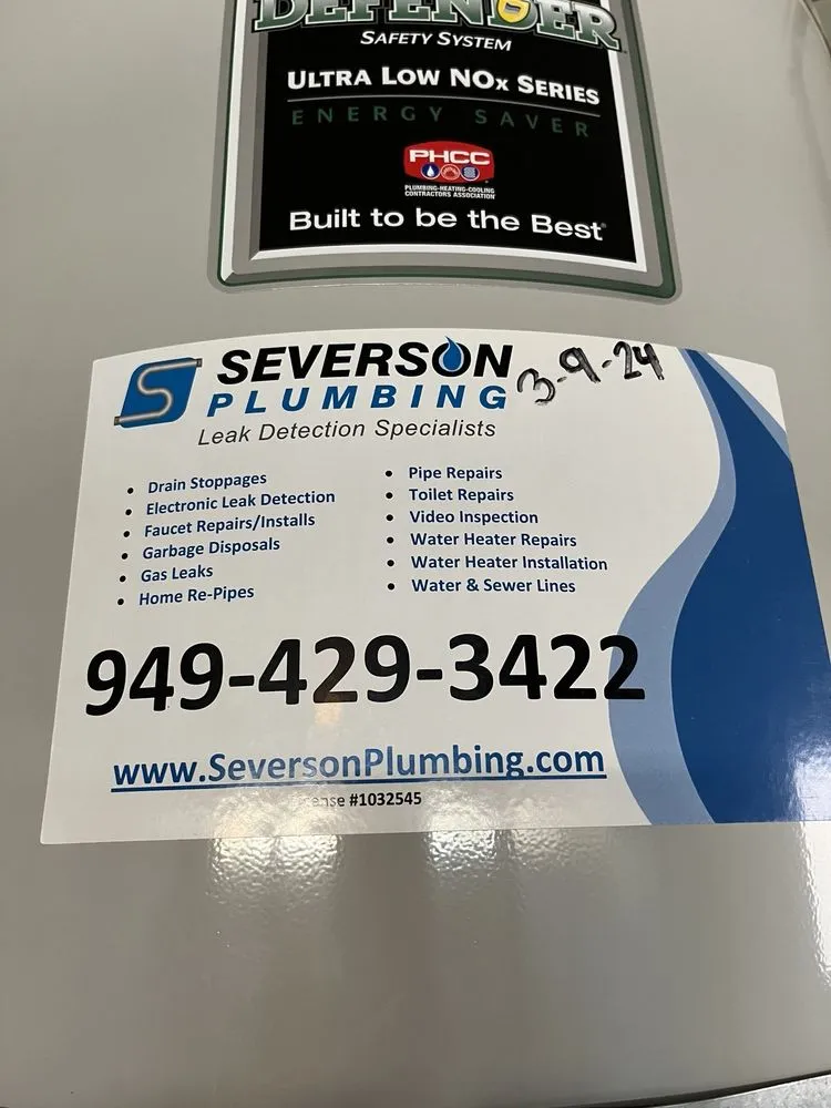 Slide of Severson Plumbing