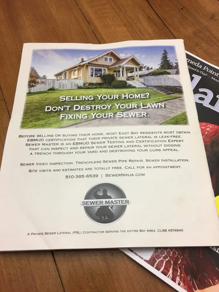 Slide of Sewer Master, A Private Sewer Lateral Contractor