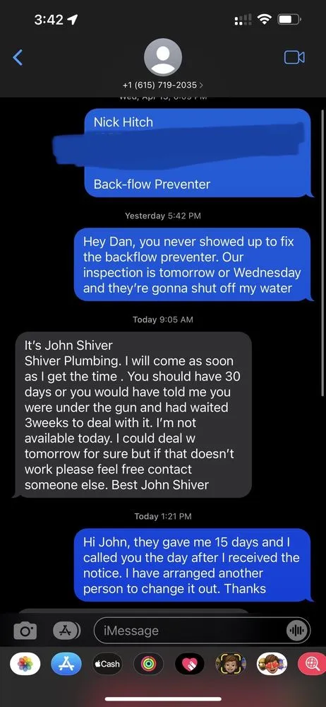 Slide of Shiver Plumbing