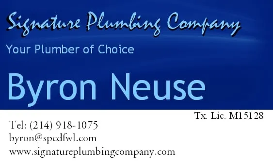 Slide of Signature Plumbing Company