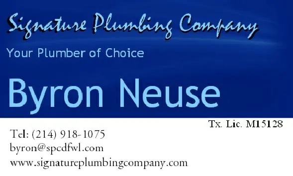 Slide of Signature Plumbing Company