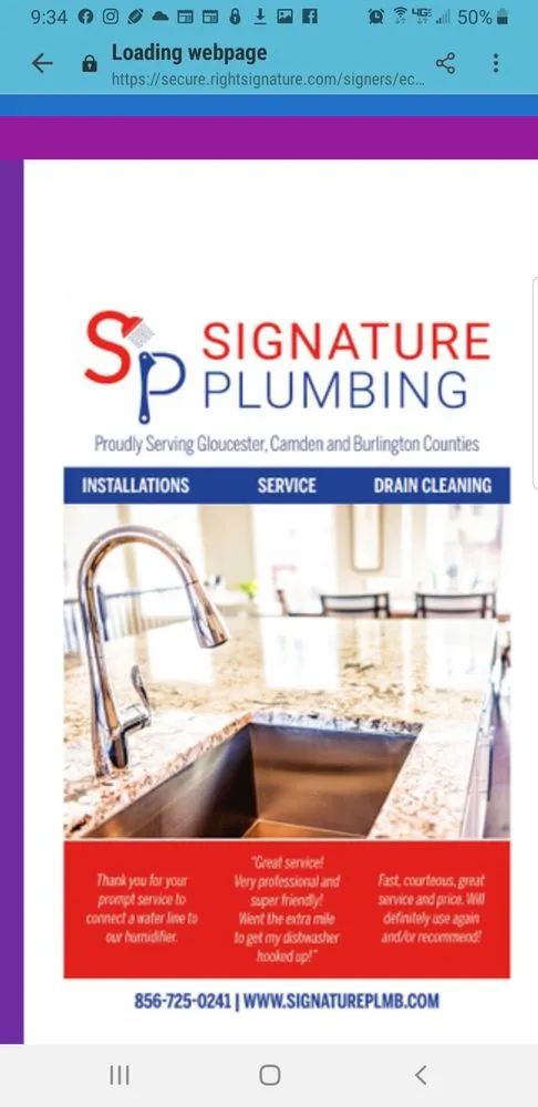 Slide of Signature Plumbing