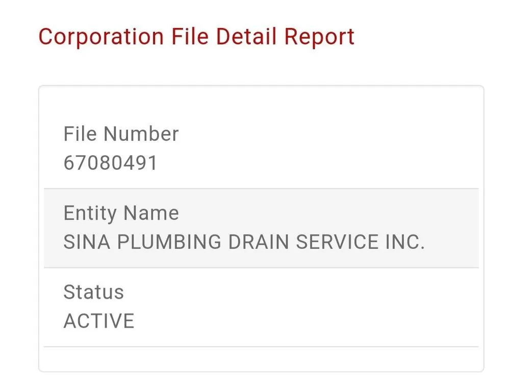 Slide of Sina Plumbing Group Management Services