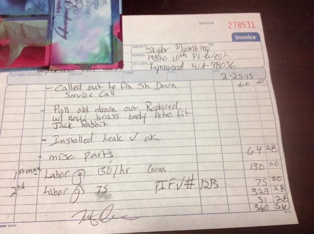 Slide of Skylar Plumbing