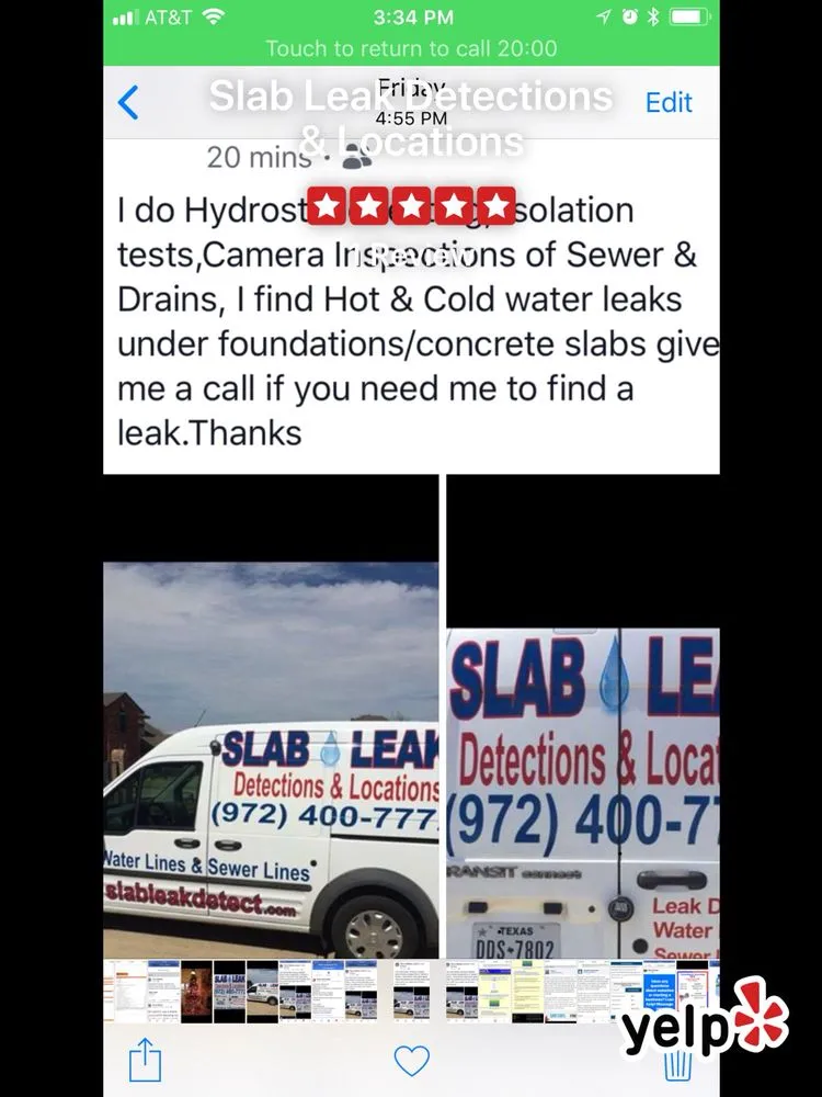 Slide of Slab Leak Detections & Location