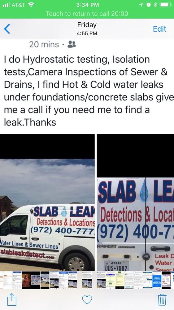 Slide of Slab Leaks