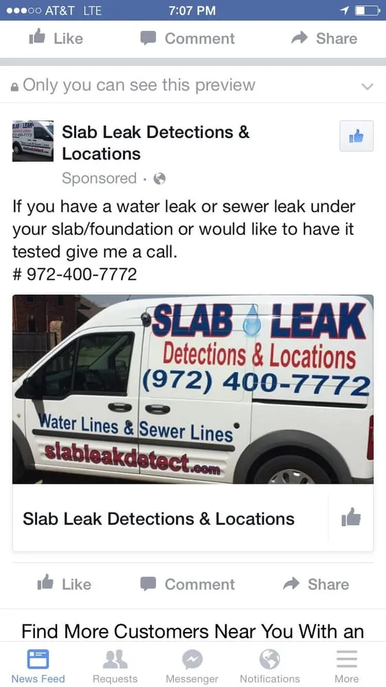 Slide of Slab Leaks
