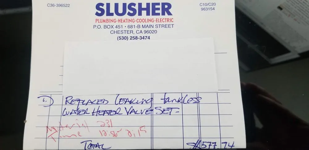 Slide of Slusher Plumbing, Heating, Cooling, Electric