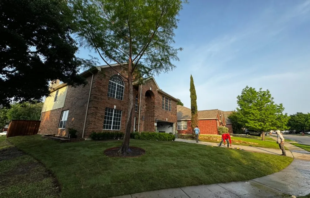 Slide of Sod & landscape installation by Blum
