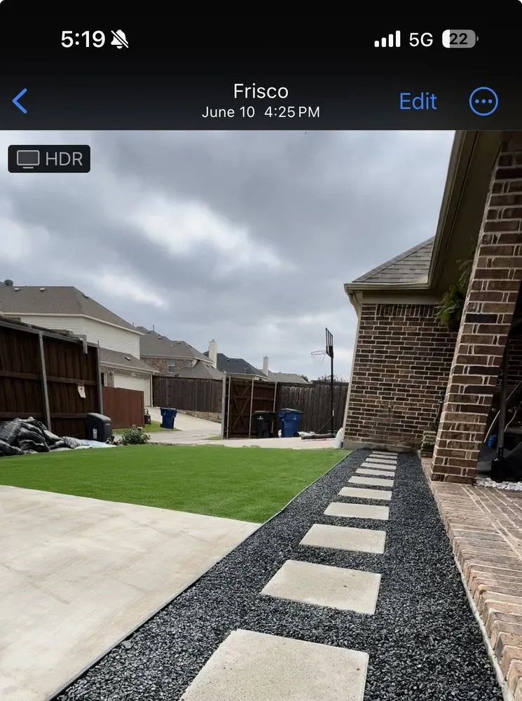 Slide of Sod & landscape installation by Blum