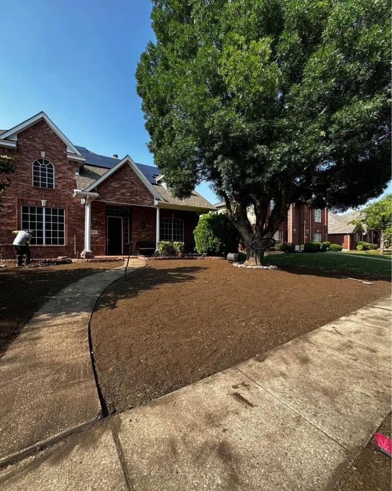Slide of Sod & landscape installation by Blum