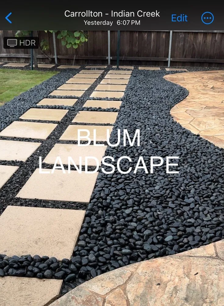Slide of Sod & landscape installation by Blum