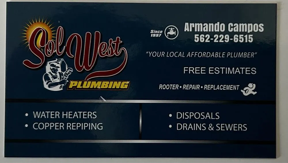 Slide of Sol West Plumbing