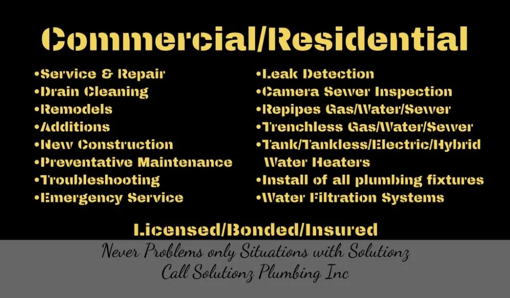 Slide of Solutionz Plumbing