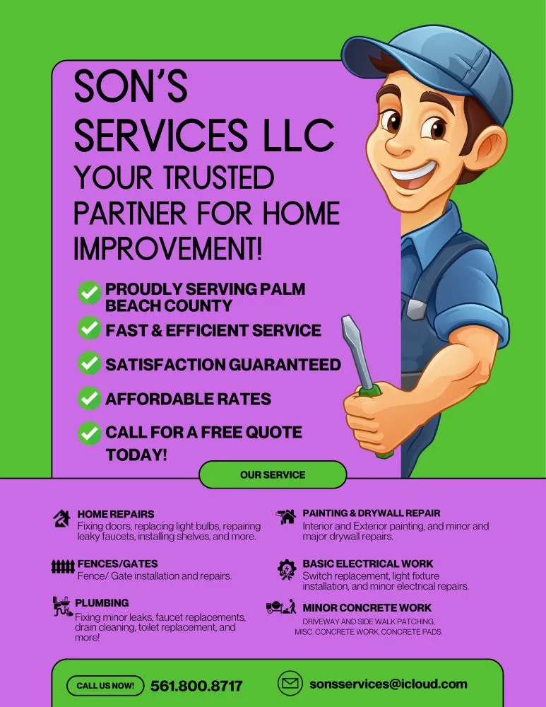 Slide of Son's Services