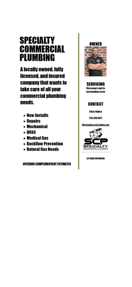 Slide of Speciality Commercial Plumbing SCP 