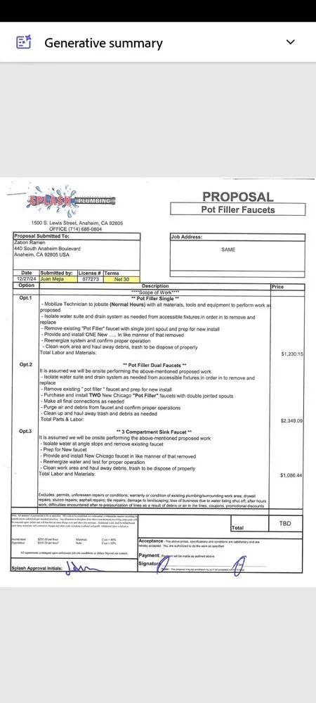 Slide of Splash Plumbing