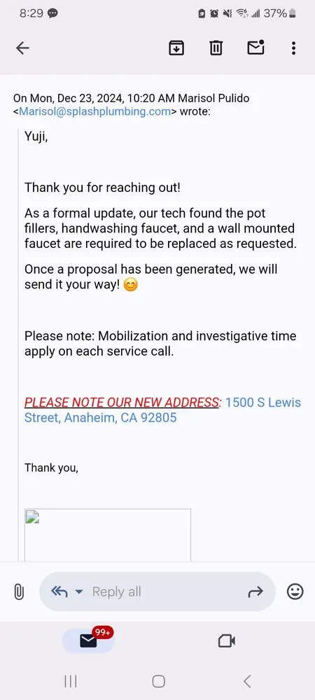 Slide of Splash Plumbing