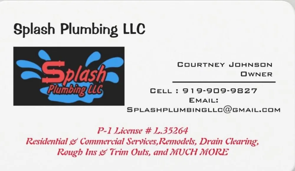 Slide of Splash plumbing