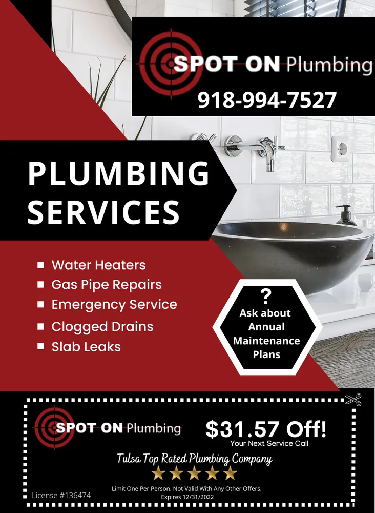 Slide of Spot On Plumbing of Tulsa Plumbers