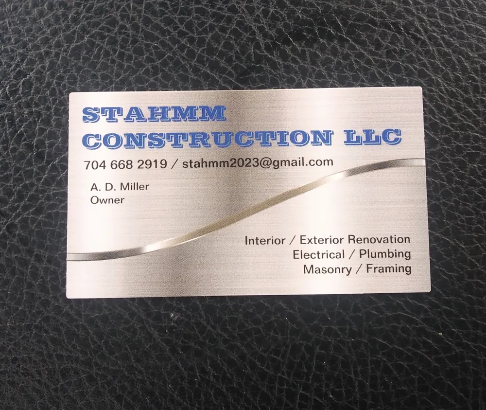 Slide of Stahmm Construction
