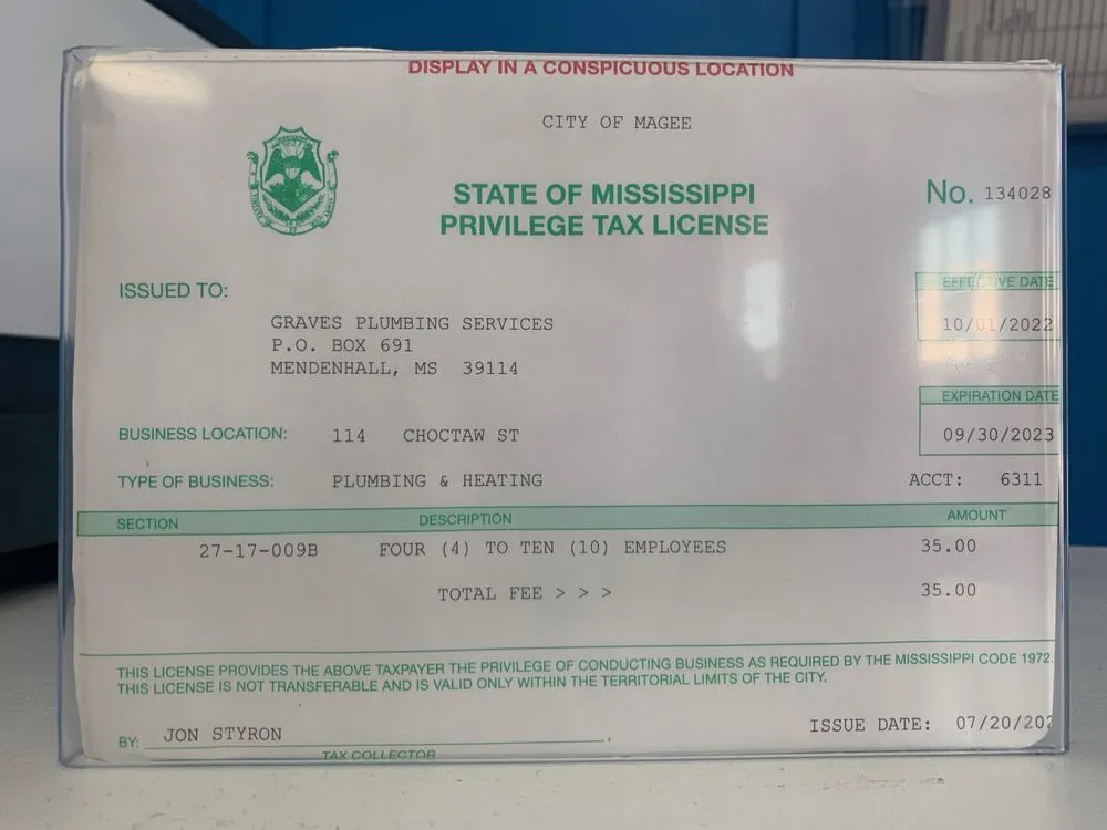 Slide of Stanley Graves Plumbing