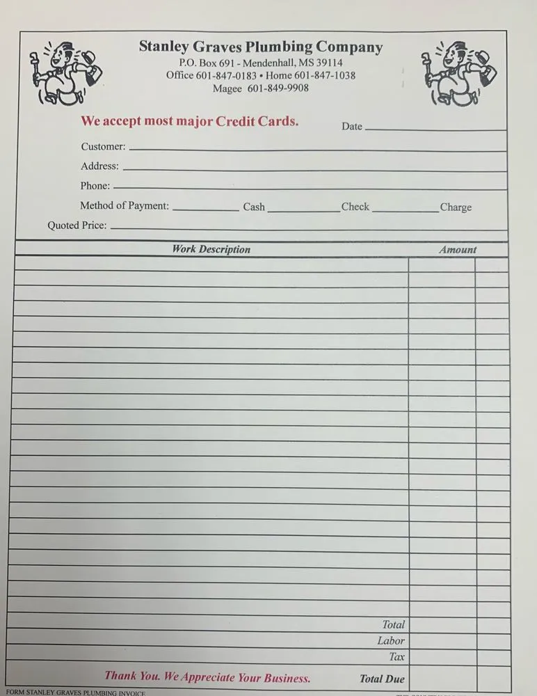 Slide of Stanley Graves Plumbing