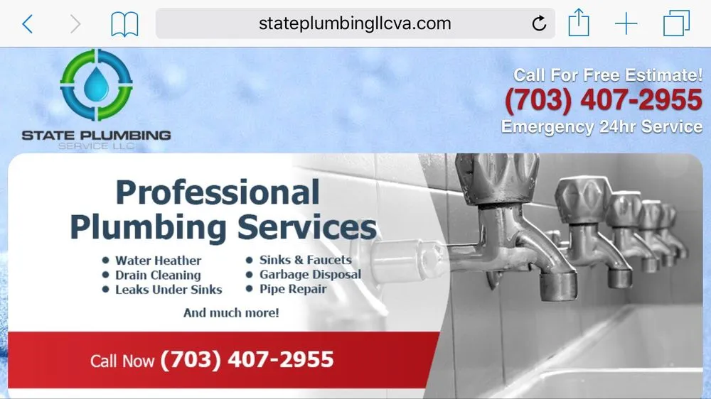 Slide of State Plumbing Service