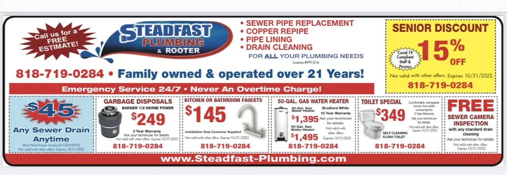 Slide of Steadfast Plumbing