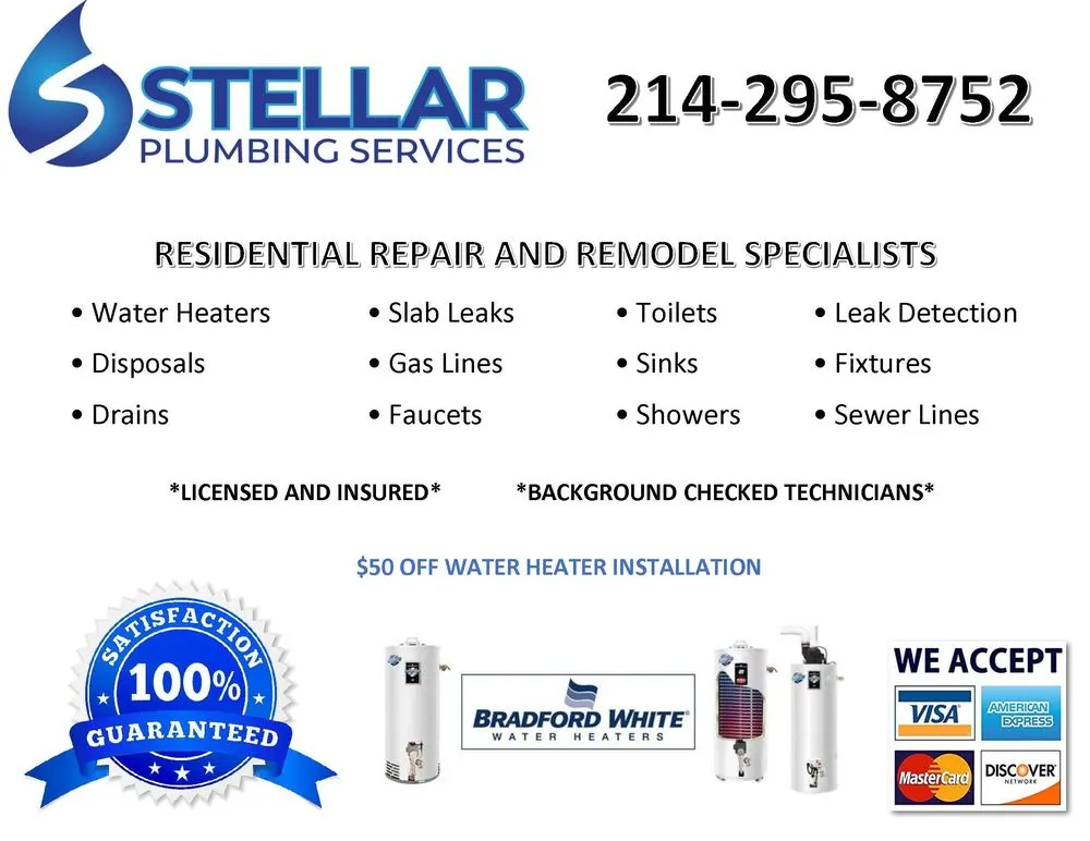 Slide of Stellar Plumbing Services