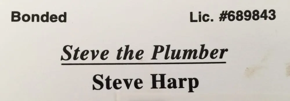 Slide of Steve Harp Plumbing