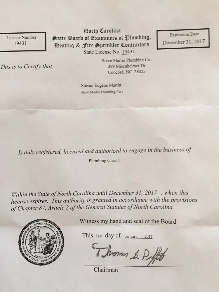 Slide of Steve Martin Plumbing