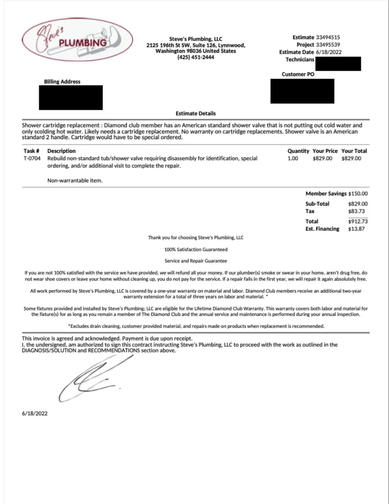 Slide of Steve's Plumbing