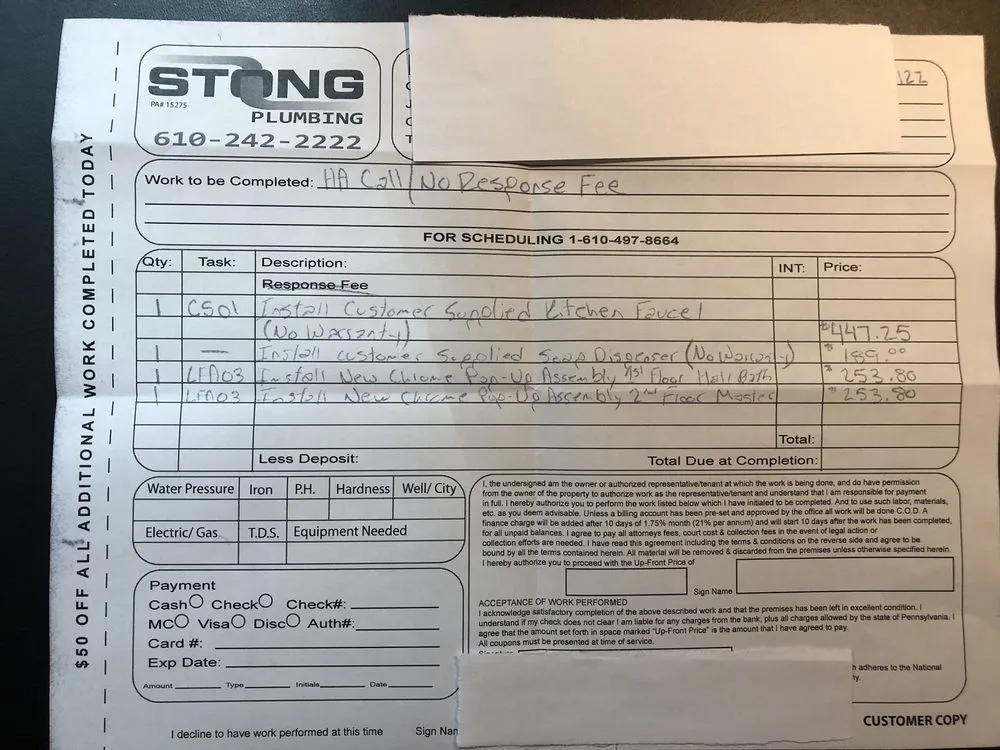 Slide of Stong Plumbing