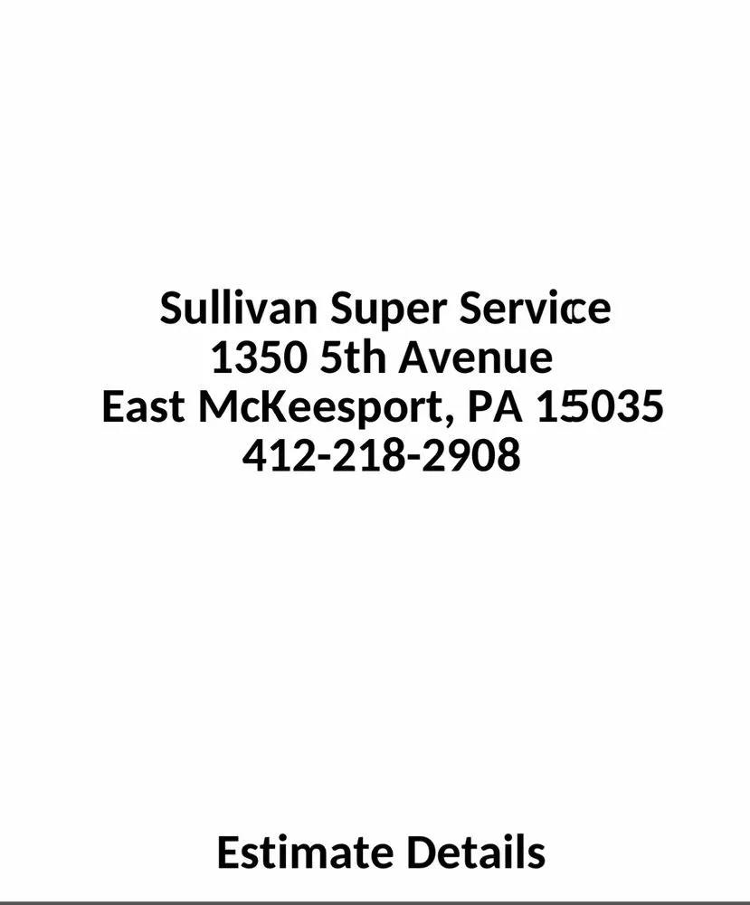 Slide of Sullivan Super Service