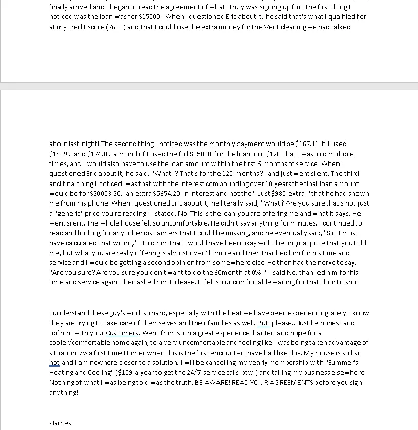 Slide of Summers Plumbing Heating & Cooling